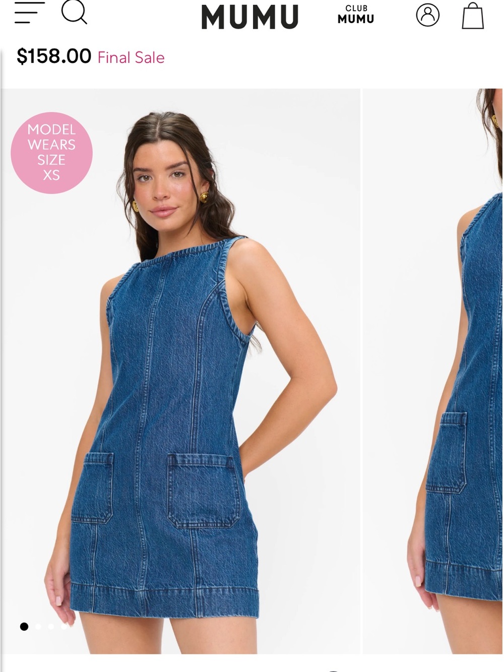 Show Me Your MuMu Denim Mini Dress in Blue